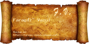Faragó Vazul névjegykártya